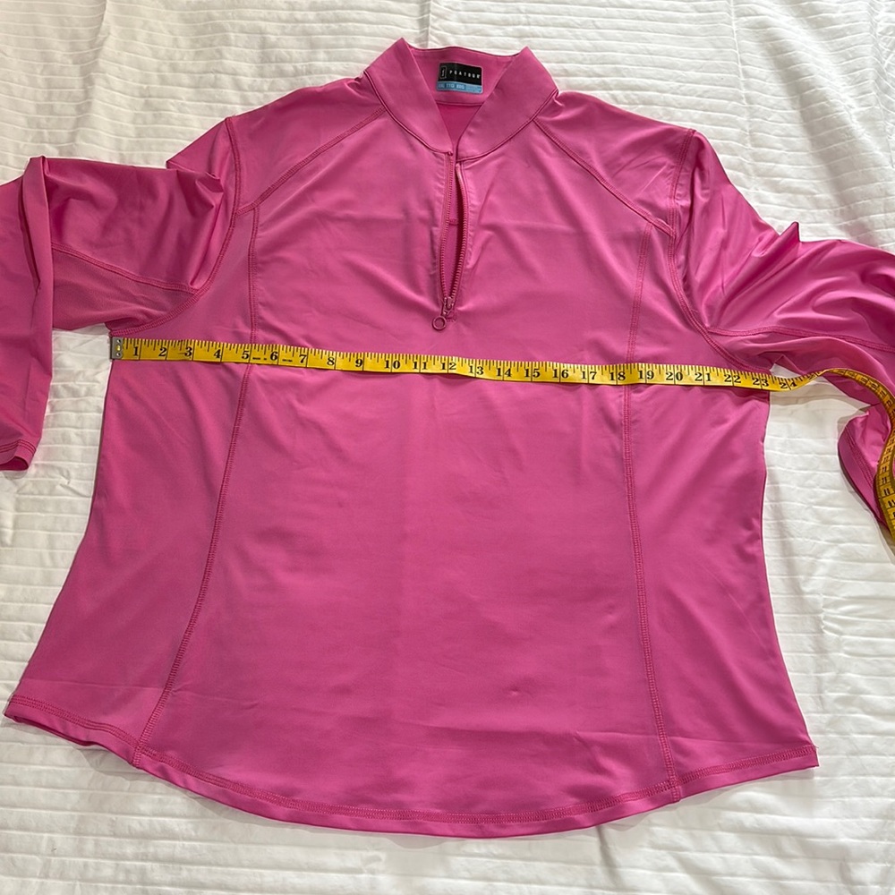 NWOT pullover zip up with mesh under arms